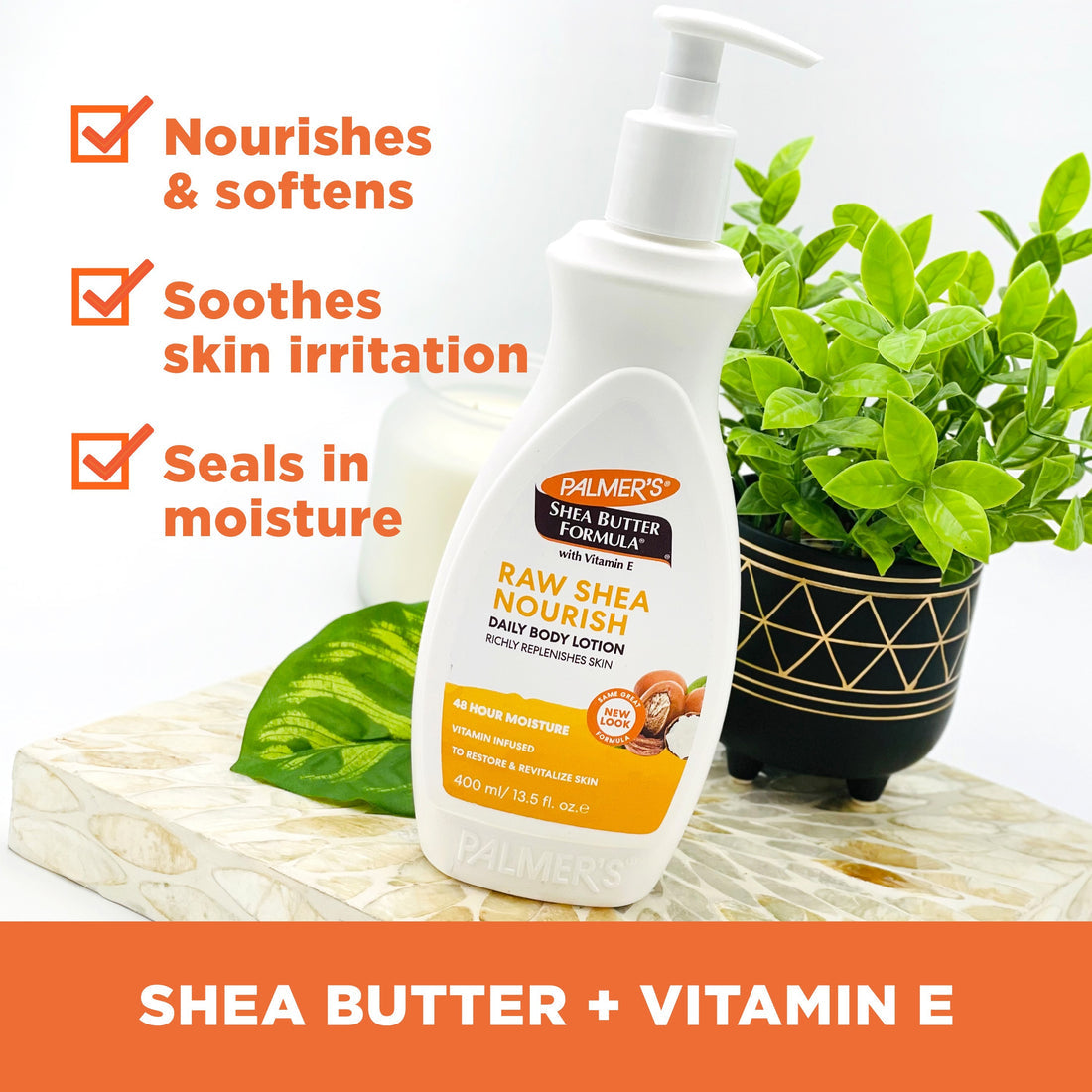 PALMER'S SHEA BUTTER FORMULA RAW SHEA NOURISH DAILY BODY LOTION