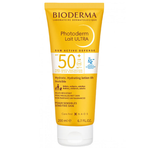 BIODERMA PHOTODERM LAIT ULTRA SPF 50+ HYDRATING LOTION (VERY HIGH PROTECTION, SENSITIVE SKIN) - 200ML