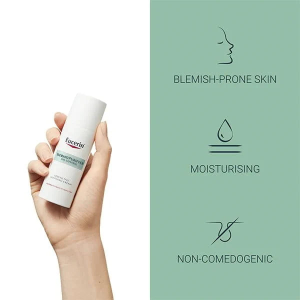 EUCERIN DERMOPURIFYER ADJUNCTIVE SOOTHING CREAM 50ML