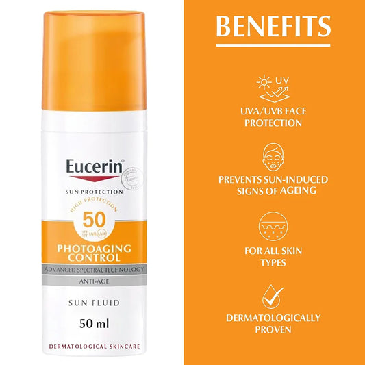 EUCERIN PHOTO AGING CONTROL FACE SUNSCREEN FLUID SPF50+