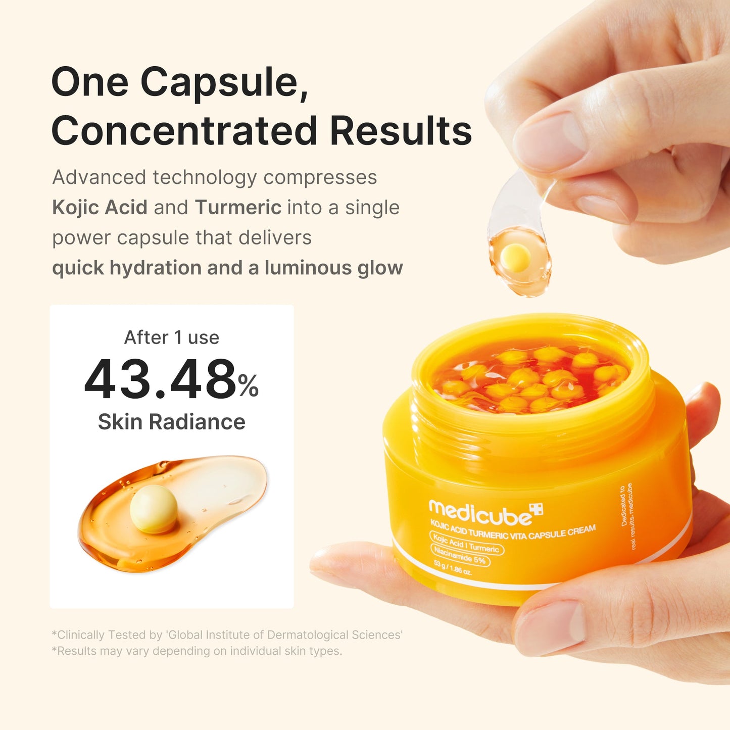 MEDICUBE KOJIC ACID TURMERIC VITA CAPSULE CREAM
