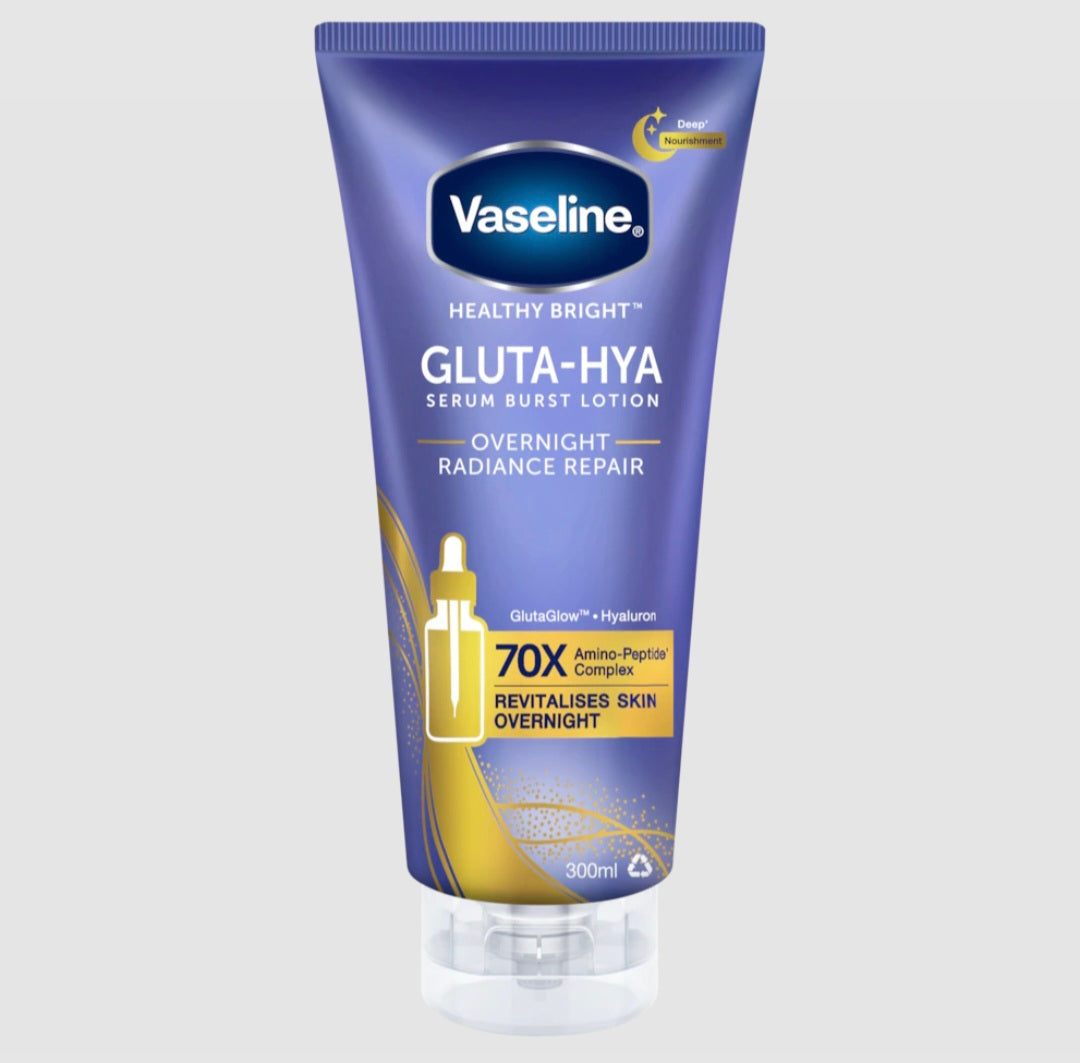 VASELINE GLUTA-HYA SERUM BURST LOTION - OVERNIGHT RADIANCE REPAIR - 300ML