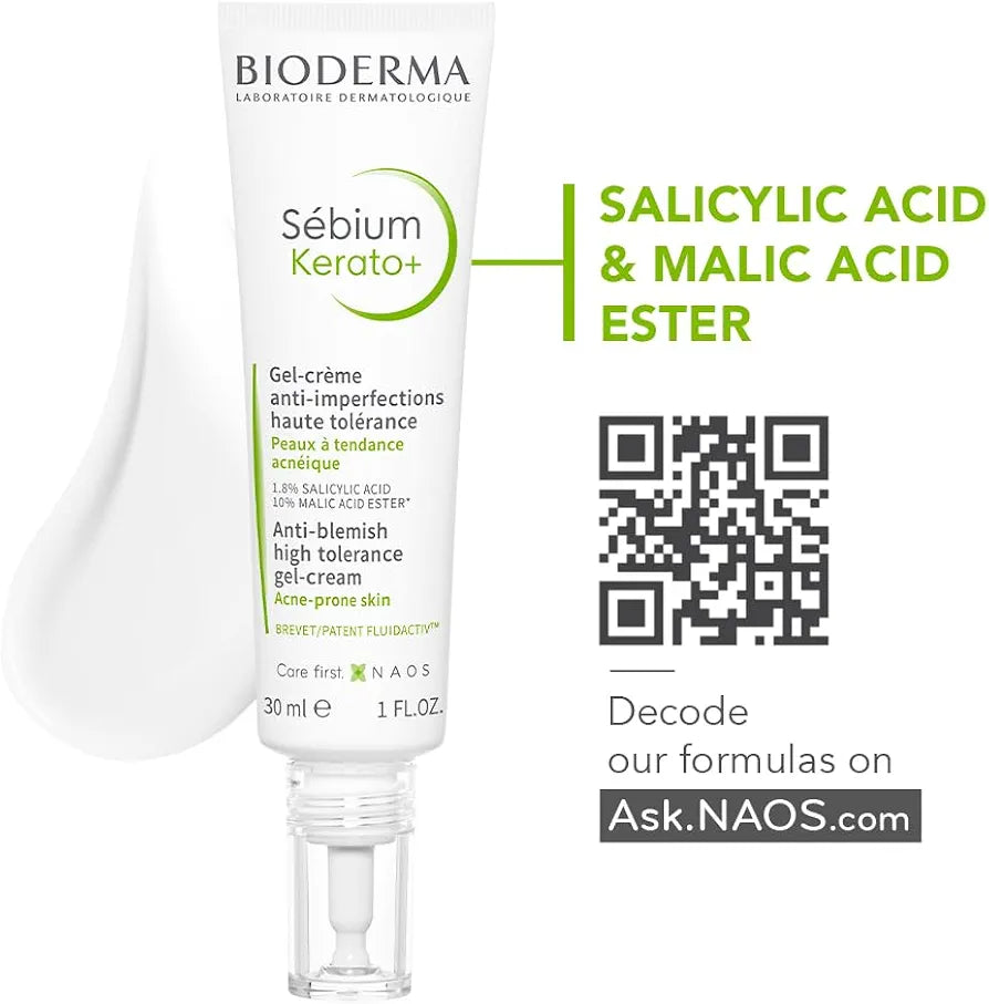 BIODERMA SEBIUM KERATO+ ACNE TREATMENT GEL CREAM
