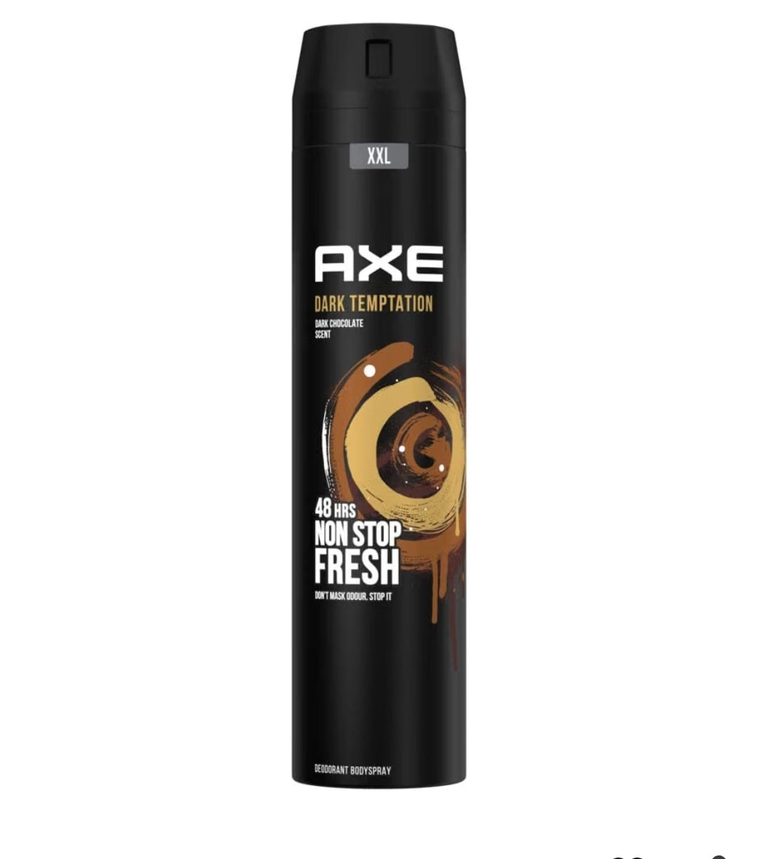 AXE DARK TEMPTATION DEODORANT BODY SPRAY (DARK CHOCOLATE / CHOCOLAT NOIR) - 250ML
