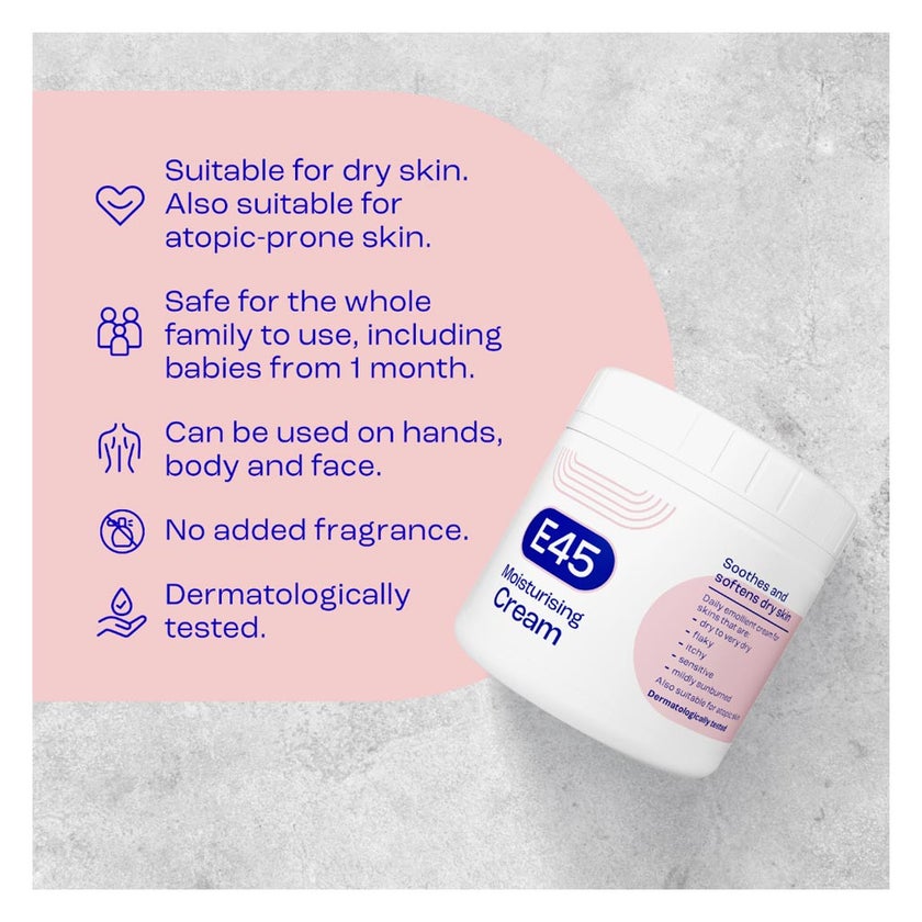 E45 MOISTURISING BODY CREAM FOR DRY SKIN- 350G