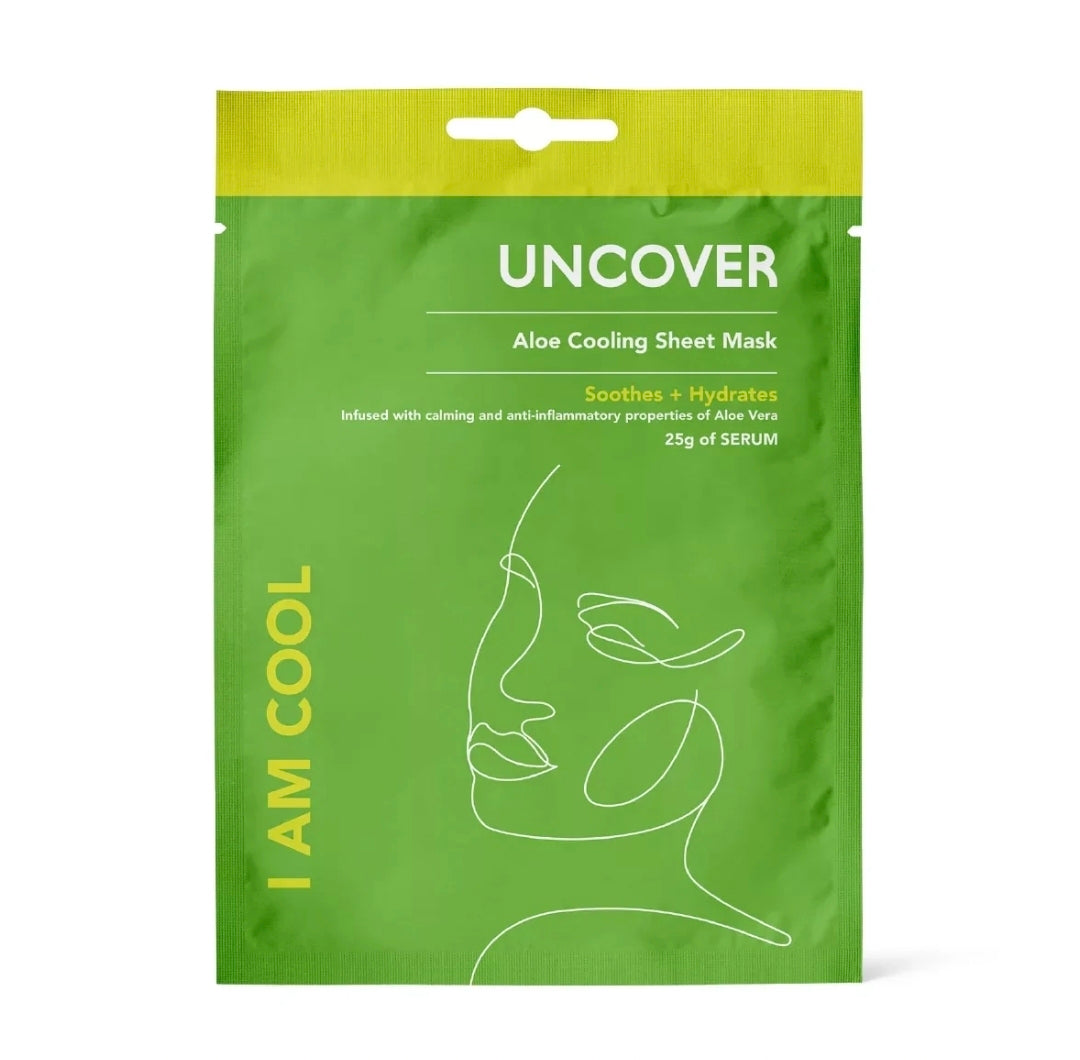 UNCOVER I AM COOL ALOE VERA CALMING SHEET MASK