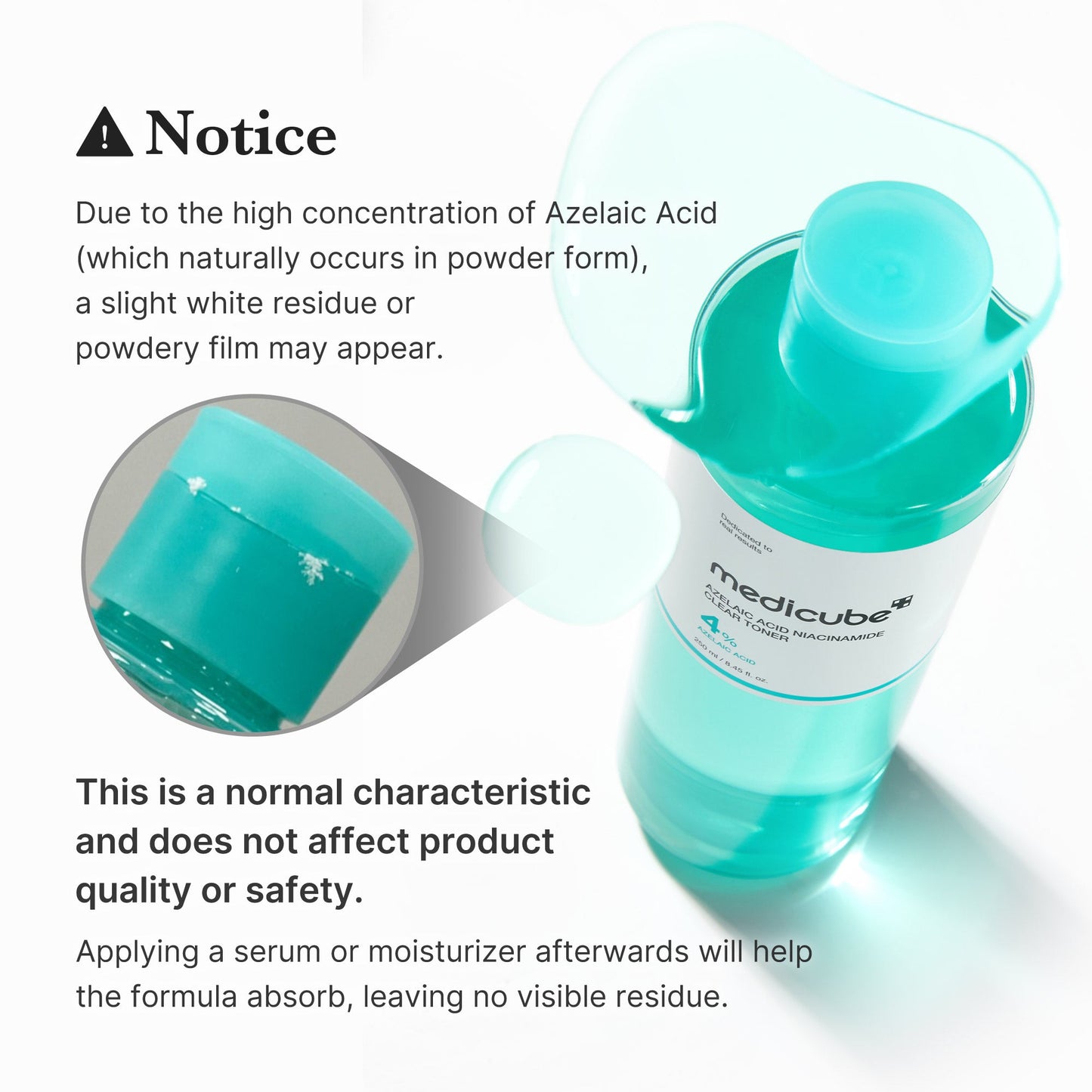 MEDICUBE AZELAIC ACID NIACINAMIDE CLEAR TONER - 250ML