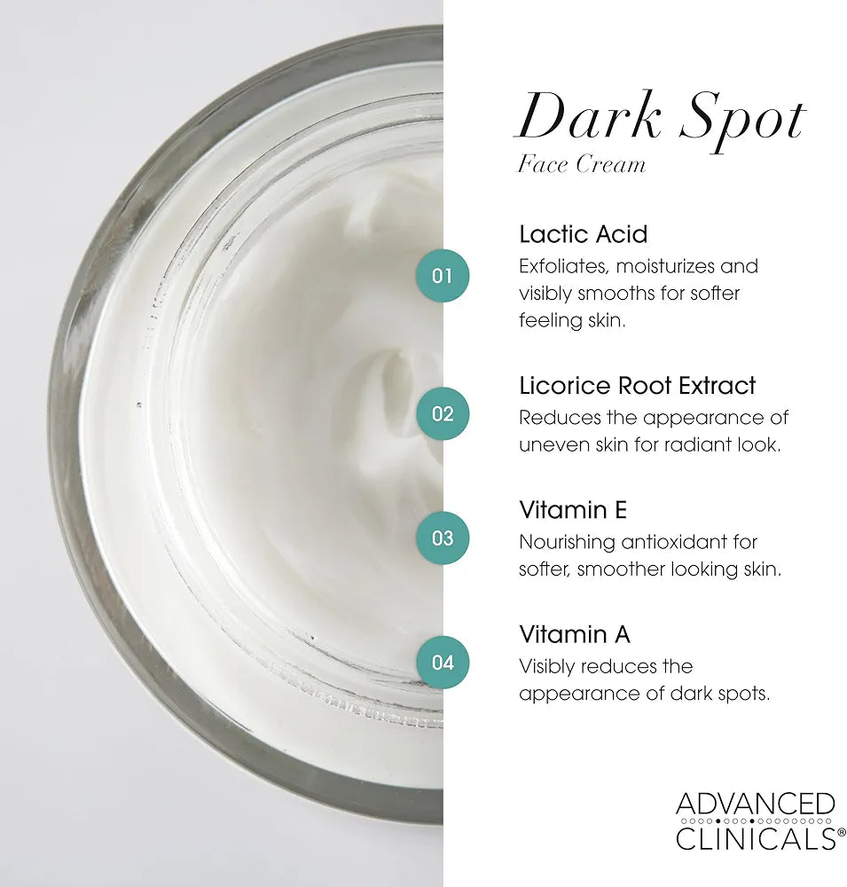 ADVANCED CLINICALS DARK SPOT BRIGHTENING FACE CREAM