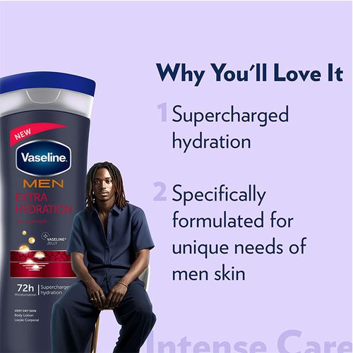 VASELINE MEN EXTRA HYDRATION EXTRA STRENGTH LOTION- 400ML
