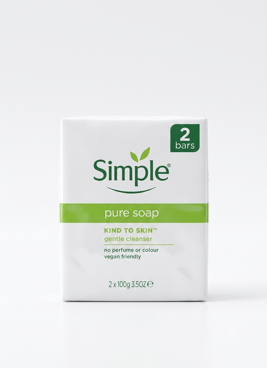 SIMPLE KIND TO SKIN PURE SOAP GENTLE CLEANSER - 2 x 100g
