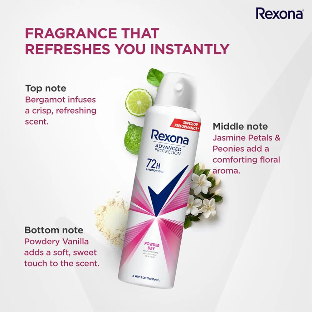 REXONA ANTI-PERSPIRANT DEODORANT SPRAY- POWDER DRY 200ML