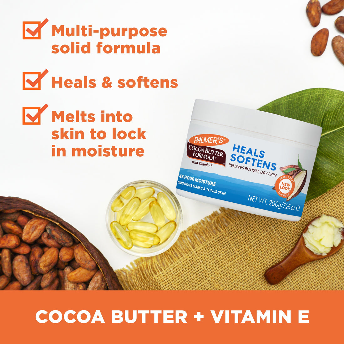 PALMER'S COCOA BUTTER FORMULA HEALS SOFTENS SOLID JAR