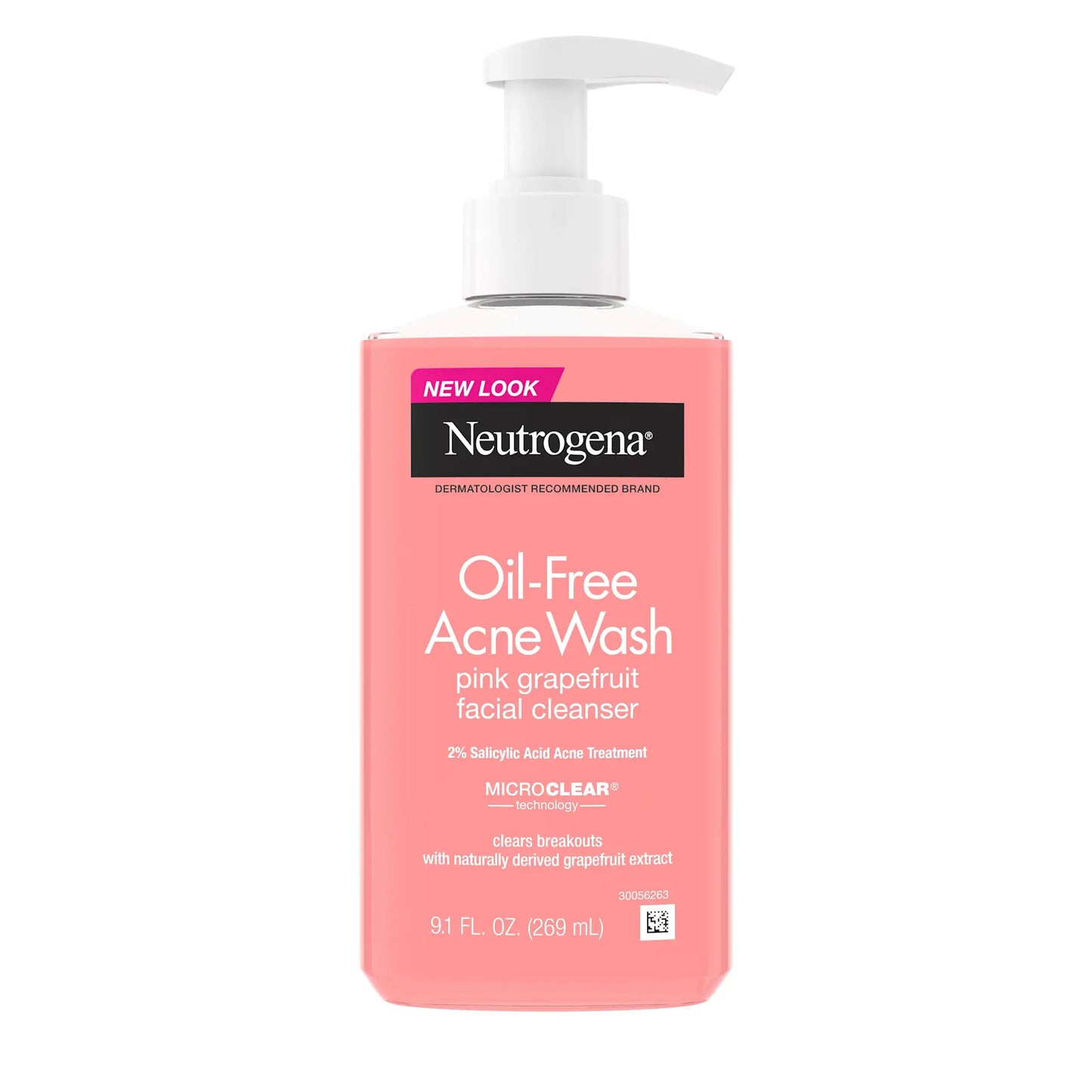 NEUTROGENA® OIL-FREE 2% SALICYLIC ACID ACNE WASH - PINK GRAPEFRUIT FACIAL CLEANSER - 269ML