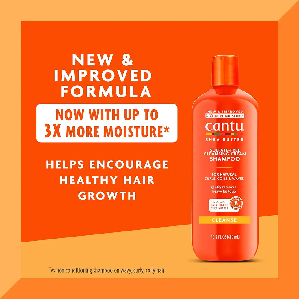 CANTU SULFATE-FREE CLEANSING CREAM SHAMPOO WITH SHEA BUTTER FOR NATURAL HAIR 400ML
