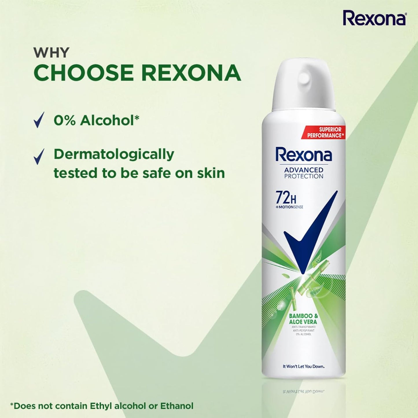 REXONA 72H ADVANCED PROTECTION BAMBOO & ALOE VERA DEODORANT SPRAY- 200ML