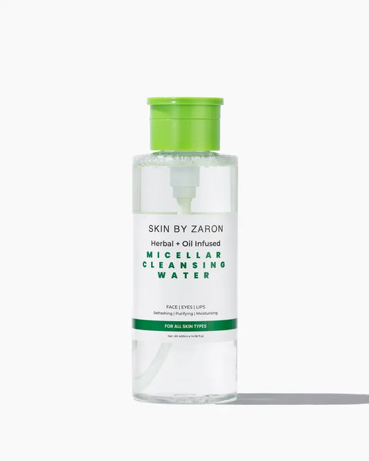 ZARON HERBAL + OIL INFUSED MICELLAR CLEANSING WATER- 400ML