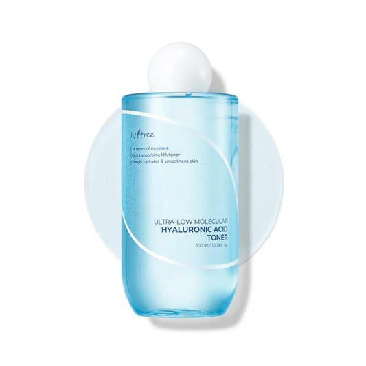 ISNTREE ULTRA-LOW MOLECULAR HYALURONIC ACID TONER 300ML (damaged box discount)
