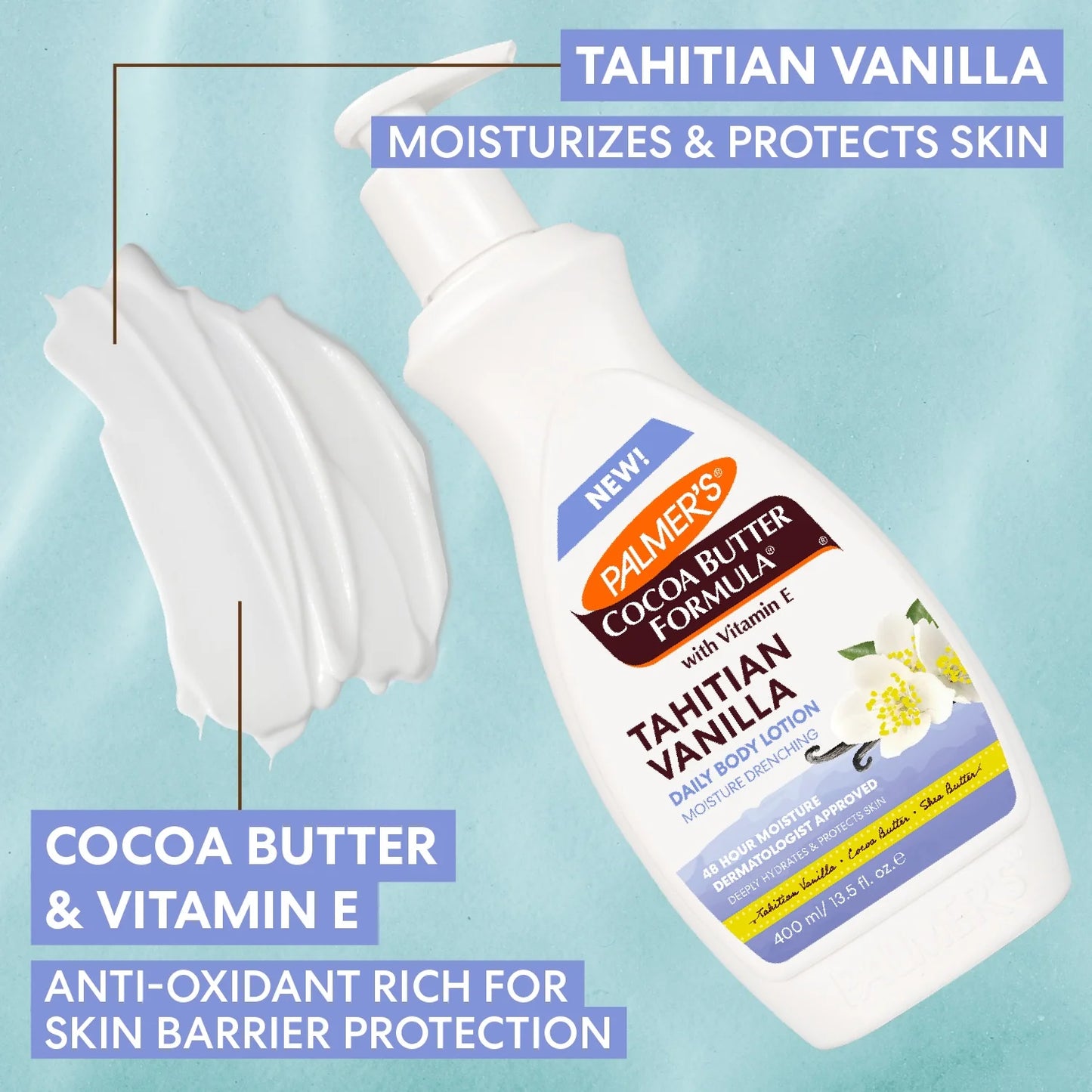 PALMER'S COCOA BUTTER FORMULA TAHITIAN VANILLA DAILY BODY LOTION - 400ML