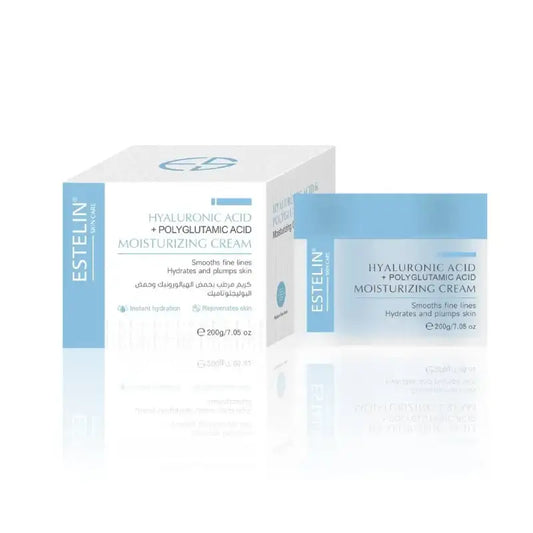 ESTELIN HYALURONIC ACID + POLYGLUTAMIC ACID MOISTURIZING CREAM – 200ML
