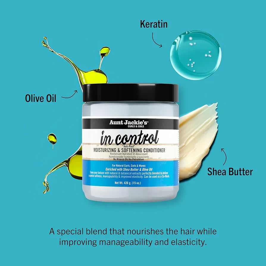 AUNT JACKIE'S IN CONTROL MOISTURIZING & SOFTENING CONDITIONER - 426ML