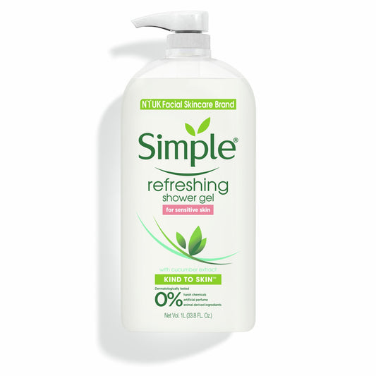 SIMPLE REFRESHING SHOWER GEL- 1 LITRE