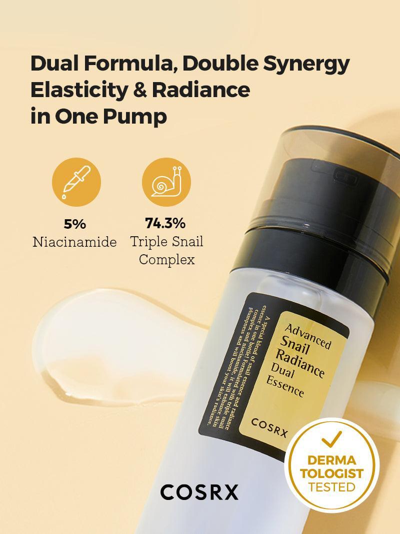 COSRX ADVANCED SNAIL RADIANCE DUAL ESSENCE - 80ML