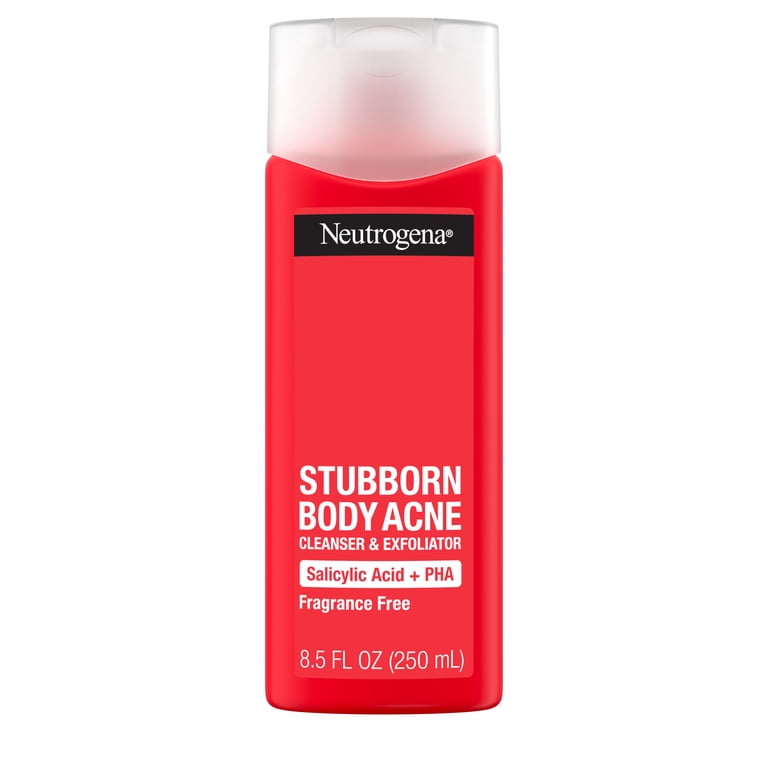 NEUTROGENA STUBBORN BODY ACNE CLEANSER & EXFOLIATOR (SALICYLIC ACID + PHA - FRAGRANCE FREE) - 250 ML