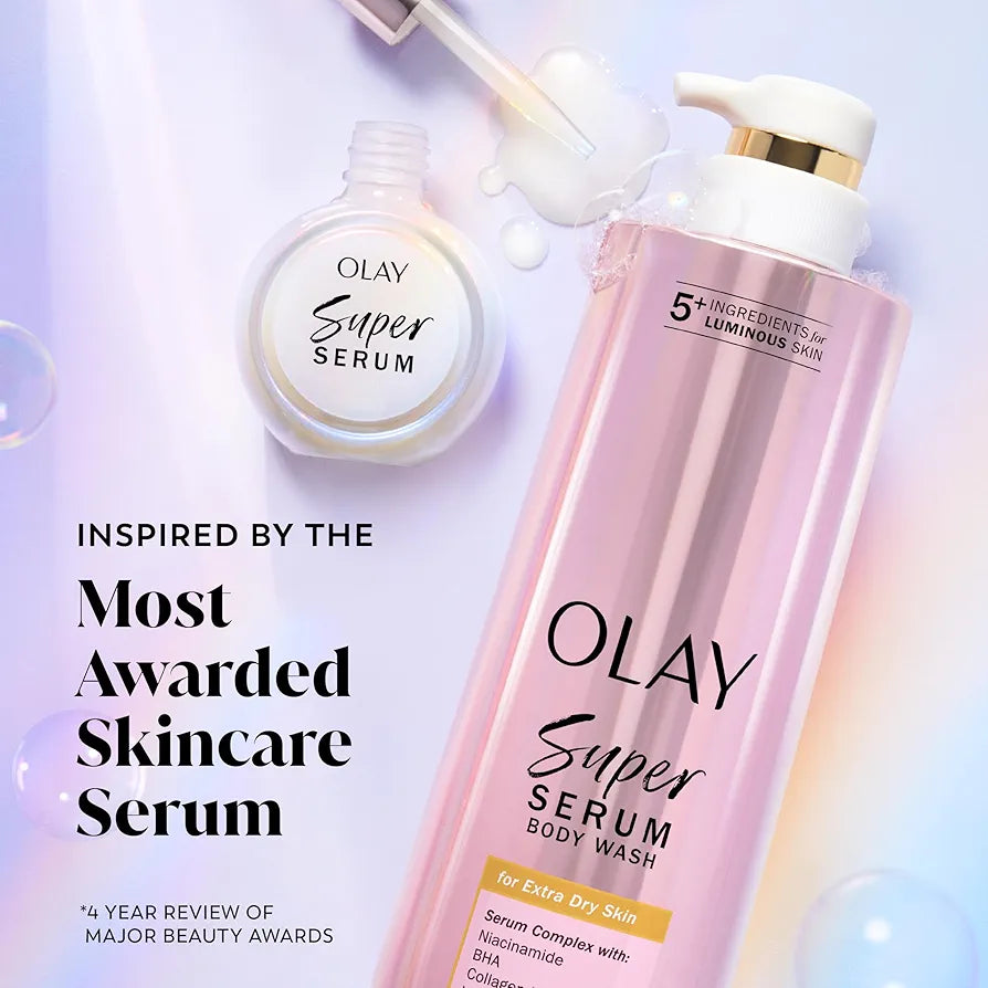 OLAY SUPER SERUM BODY WASH FOR ROUGH & BUMPY SKIN - 547ML