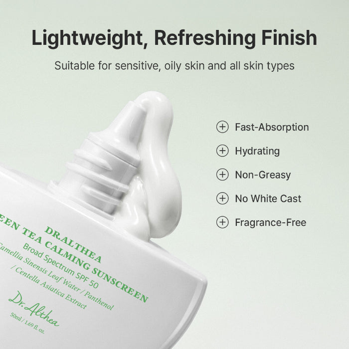 DR ALTHEA FRESH GREEN TEA CALMING SUNSCREEN SPF50