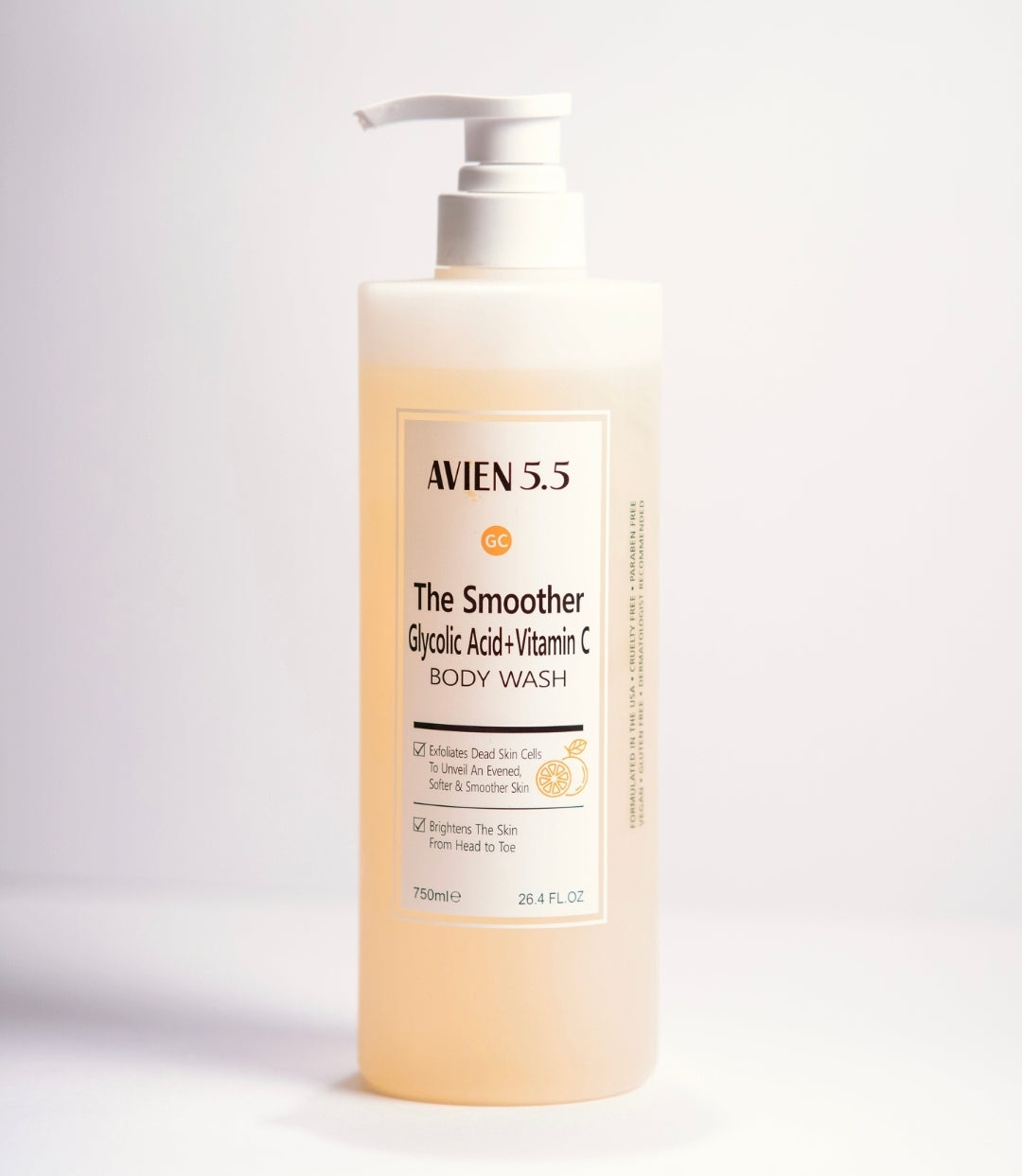 AVIEN 5.5 SMOOTHER GLYCOLIC BODY WASH - 750ML
