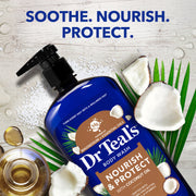 DR TEAL'S NOURISHING COCONUT BODY WASH - 710ML