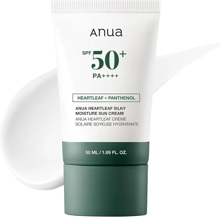 ANUA HEARTLEAF SILKY MOISTURE SUN CREAM SPF50+