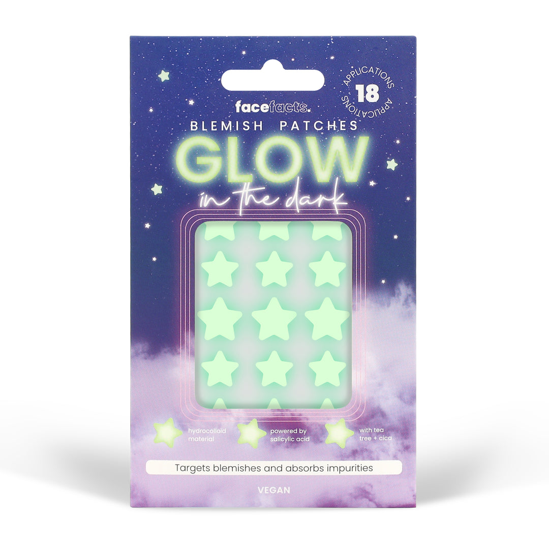 FACE FACTS HYDROCOLLOID BLEMISH PATCHES - GLOW IN THE DARK STARS