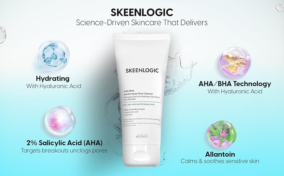 SKEENLOGIC AHA/BHA GENTLE DEEP PORE CLEANSER - 200ML