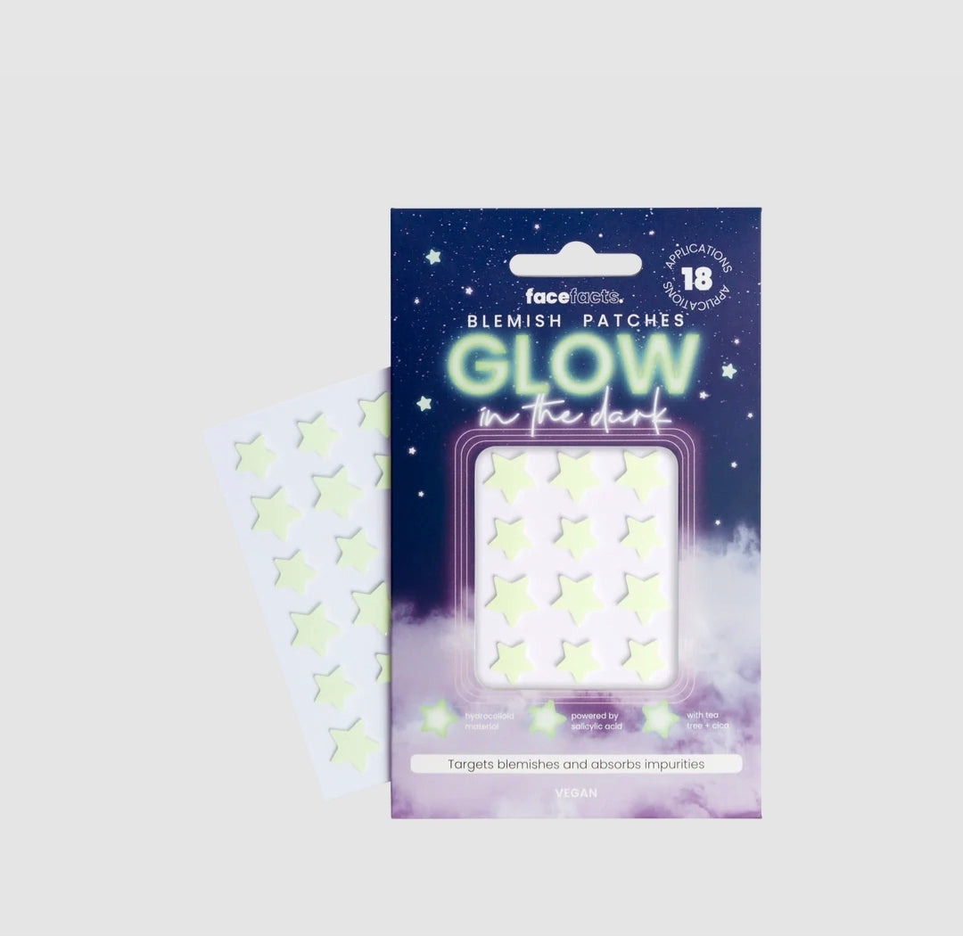 FACE FACTS HYDROCOLLOID BLEMISH PATCHES - GLOW IN THE DARK STARS