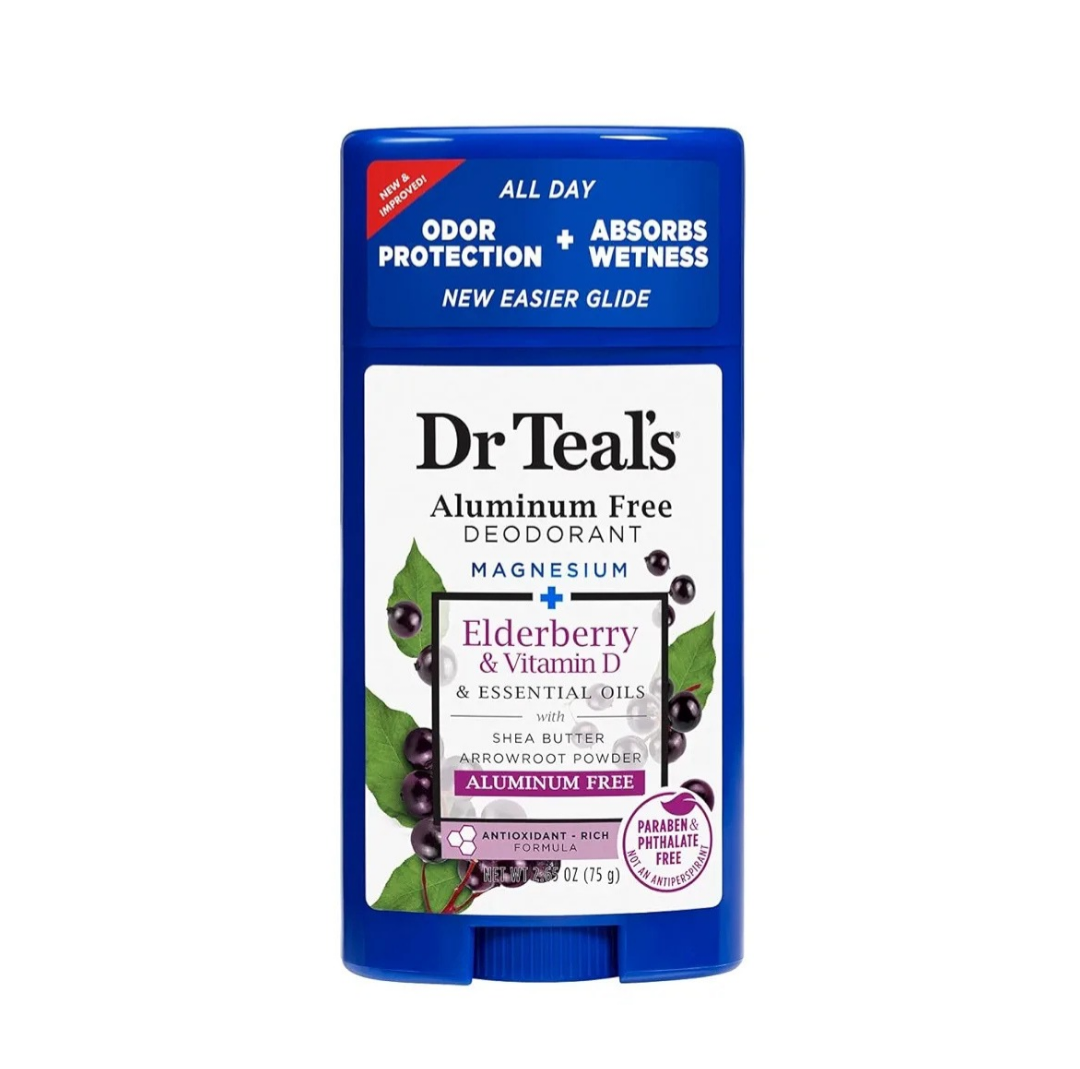 DR TEAL'S ALUMINIUM FREE DEODORANT - ELDERBERRY & VIT D