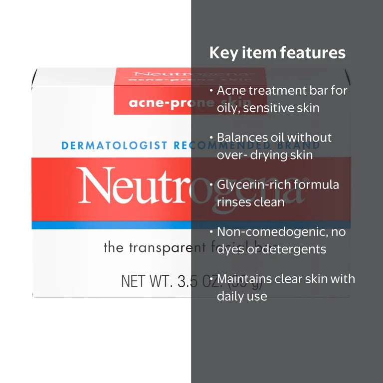 NEUTROGENA THE TRANSPARENT FACIAL BAR (ACNE-PRONE SKIN) - 99g