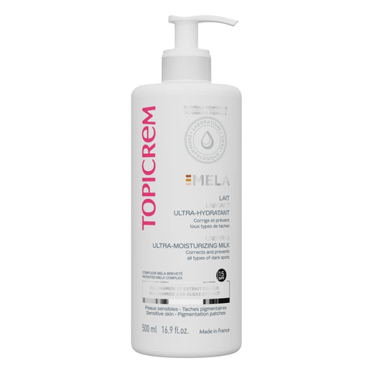TOPICREM MELA
UNIFYING ULTRA-MOISTURIZING MILK - 500ML