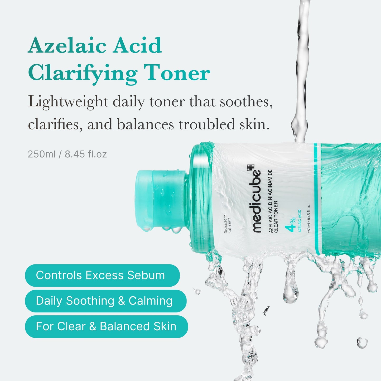 MEDICUBE AZELAIC ACID NIACINAMIDE CLEAR TONER - 250ML