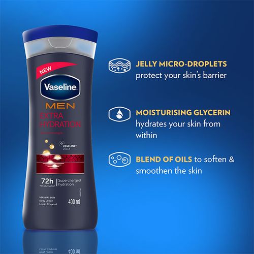 VASELINE MEN EXTRA HYDRATION EXTRA STRENGTH LOTION- 400ML