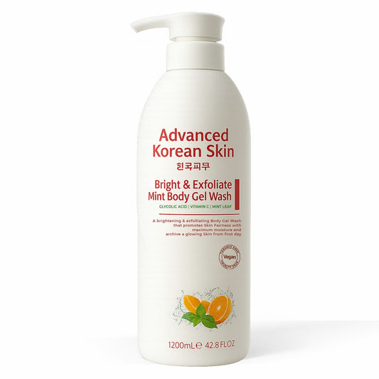 ADVANCED KOREAN SKIN BRIGHT AND EXFOLIATE MINT BODY GEL WASH- 1200ML
