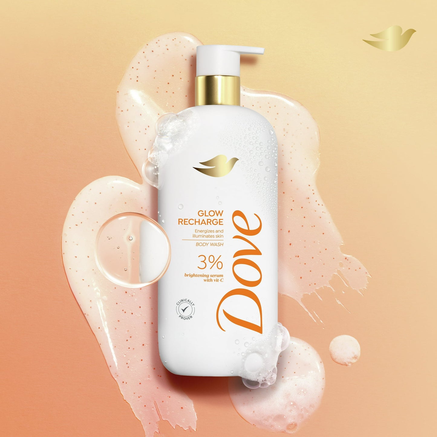 DOVE SERUM BODY WASH GLOW RECHARGE - 547ML
