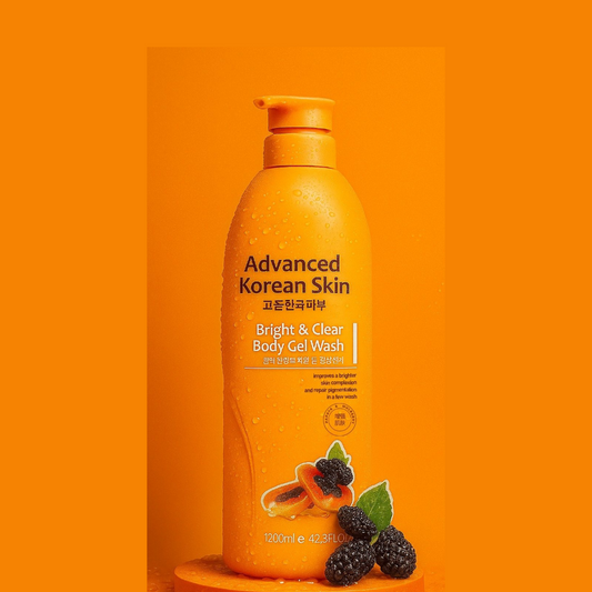 ADVANCED KOREAN SKIN BRIGHT AND CLEAR PAPAYA & MULBERRY BODY GEL WASH- 1200ML