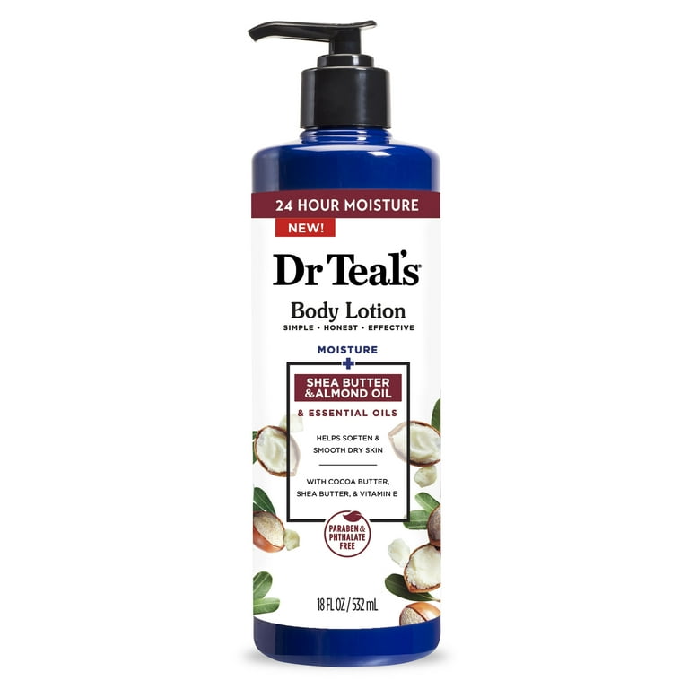 DR TEAL'S MOISTURE+ SHEA BUTTER AND ALMOND OIL BODY LOTION 532ML