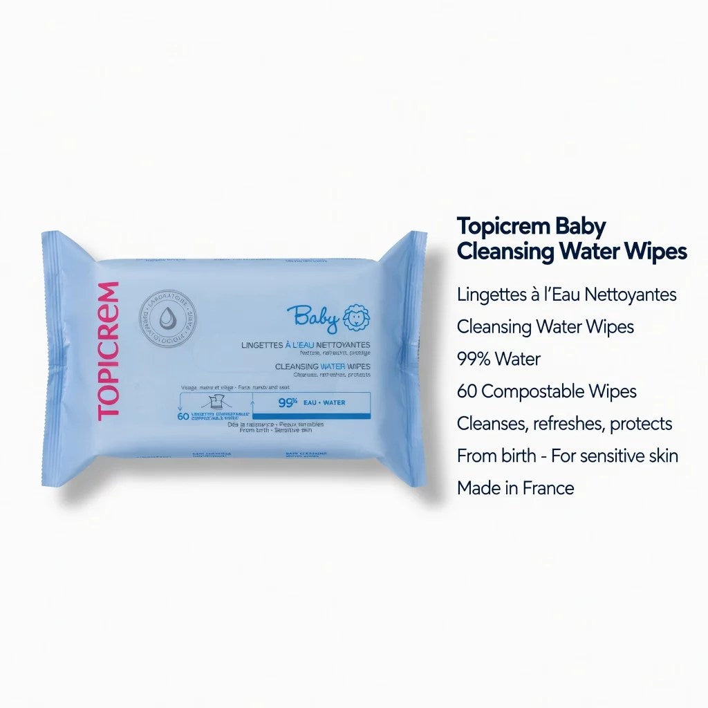 TOPICREM BABY CLEANSING WIPES (60 wipes)