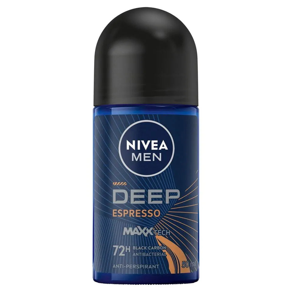 NIVEA MEN DEEP BLACK CARBON ESPRESSO ANTI-PERSPIRANT ROLL-ON