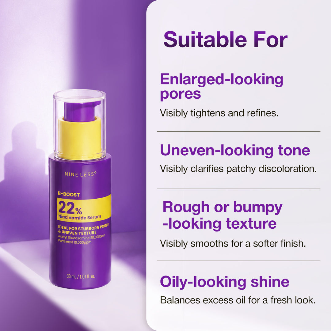 NINE LESS B-BOOST 22% NIACINAMIDE SERUM - 30ML