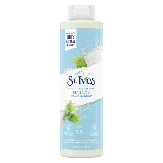 ST IVES BODY WASH- EXFOLIATING SEA SALT AND PACIFIC KELP 650ML