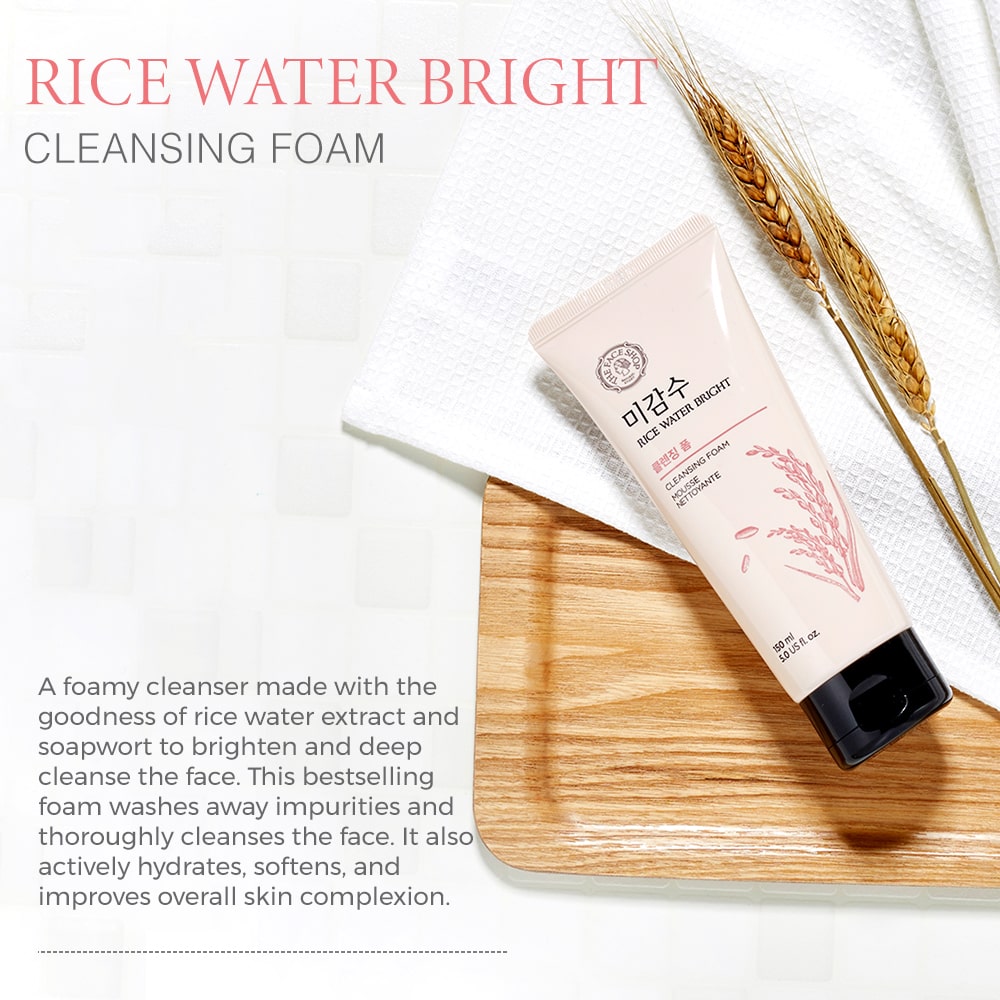 RICE WATER BRIGHT FACIAL FOAMING CLEANSER