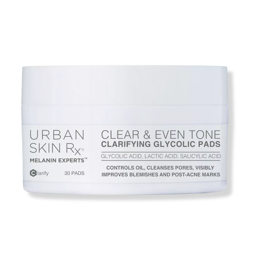 URBAN SKIN RX CLEAR & EVEN TONE CLARIFYING GLYCOLIC PADS